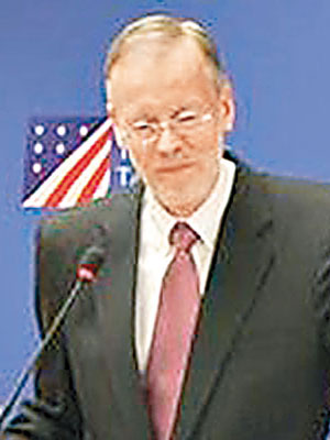 酈英傑認為美國有義務支持台灣對抗脅迫。（中時電子報圖片）