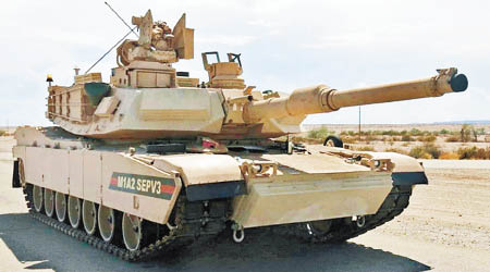 圖為台軍向美國採購的同款M1A2坦克。（資料圖片）