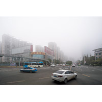 貴州<br>貴陽出現大霧天氣。（中新社圖片）