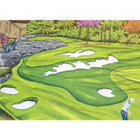 迪克遜喜歡繪畫高爾夫球場。