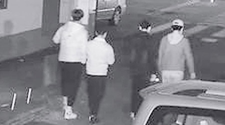 四名劫匪逃走路線被閉路電視拍到。（互聯網圖片）