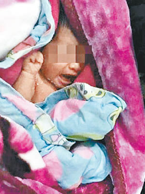 被疑犯從雲南買來的嬰兒，尚未滿月。（互聯網圖片）