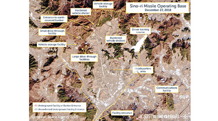 最新的衞星圖片揭示新五里導彈總部基地。