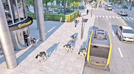 自動駕駛貨車CUbE運載機械狗作送貨員，延伸智能送貨概念。