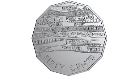 新硬幣上鑄有多種原住民語言。