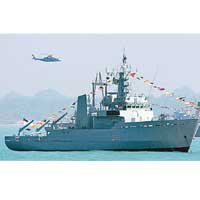 中孟海軍曾於二○一七年一同參與海上搜救演習。（互聯網圖片）