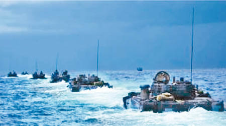 解放軍的海軍陸戰隊可應對兩棲作戰任務。（互聯網圖片）