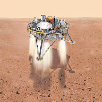 洞察號去年登陸火星展開任務；圖為構想圖。