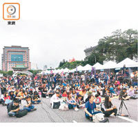 台灣有大量民眾參加廢核遊行。（黃江洪攝）