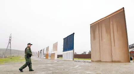 加州地區法院頒布禁令，阻止國防部撥款興建圍牆。（美聯社圖片）