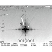 美軍公開無人機被擊中一刻。