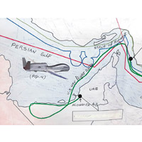 扎里夫發布美軍無人機的飛行路線圖。