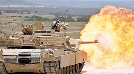 M1A2阿布拉姆斯主戰坦克是美軍王牌武器。（互聯網圖片）