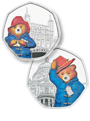 皇家鑄幣局推出帕靈頓熊紀念幣。