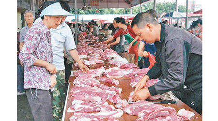 內地豬肉價急升。（互聯網圖片）