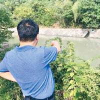 圖為婷婷墮河案發現場。（互聯網圖片）