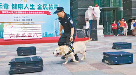 深圳警方近期展開多次掃毒的宣傳活動。（互聯網圖片）