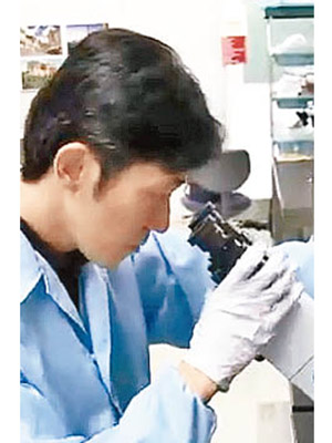 橋本浩介負責是次免疫細胞研究。（電視畫面）
