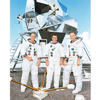 太陽神十二號當年搭載三名太空人登月。