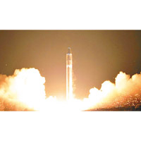 北韓近年測試火星十五型洲際彈道導彈。