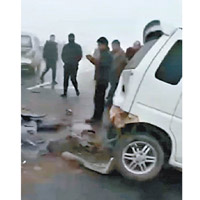 邢台市發生多車連環相撞。