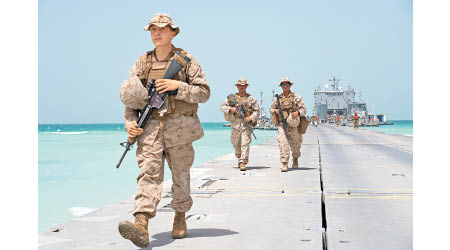 美國海軍陸戰隊公布轉型計劃。（美聯社圖片）