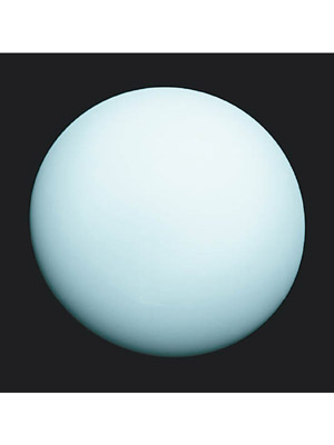 天王星，旅行者二號攝於一九八六年。