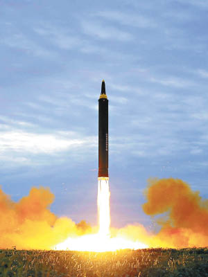北韓屢次試射導彈。（美聯社圖片）