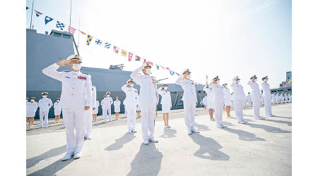 多宗確診個案均為海軍敦睦艦隊成員。(中時電子報圖片)