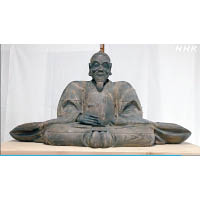 豐臣秀吉坐像以檜木製。（電視畫面）