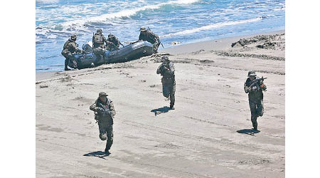 台軍曾在桃子園海灘進行搶灘演習。