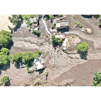四川：阿壩州小金縣昨日發生山泥傾瀉。