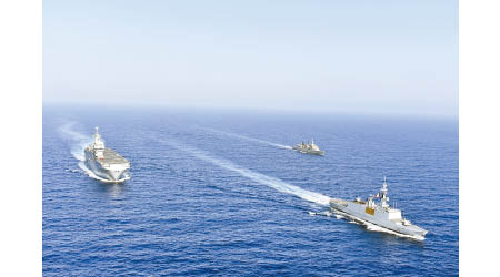 法國派出軍艦前往地中海東部。（美聯社圖片）