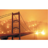 西岸山火未熄，加州多人傷亡。（美聯社圖片）