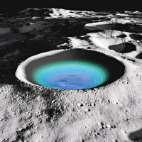 有分析指月球南極地區存在冰。