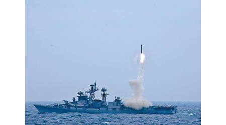 印度海軍曾試射超音速導彈。