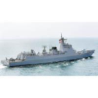 解放軍驅逐艦貴陽號在巴基斯坦亮相。