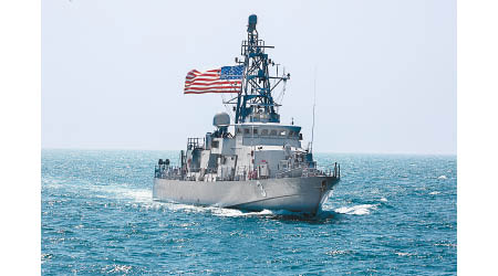 美國海軍巡邏船參與演習。