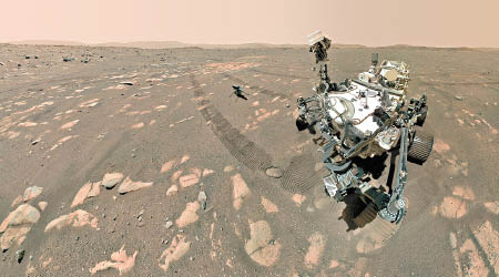 堅毅號正在火星探勘。