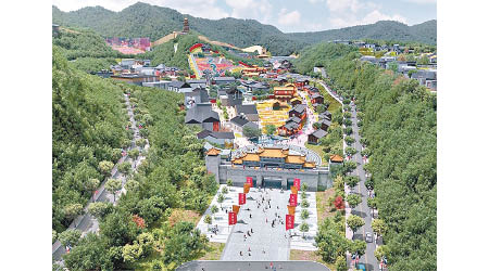 中國復合文化村的建設惹起南韓民眾反對。圖為該項目構想圖。