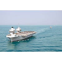 英國皇家海軍伊利沙白女王號航空母艦即將駛往亞太。