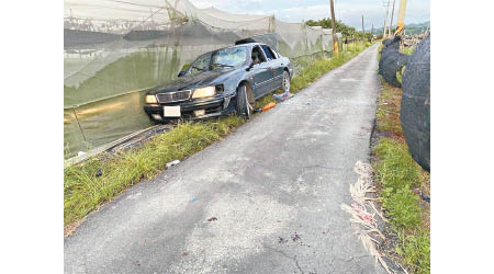 潘女遺留在現場的汽車。