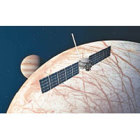 歐羅巴探測器在環木星軌道執行任務構想圖。