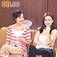 孟瑤（右）和劉洋接受《娛樂on Show》訪問。