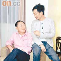 鄭中基（右）的演技令導演劉鎮偉相當滿意。