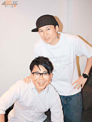 MC Jin（右）與陳奐仁因合作惺惺相惜而成好友。