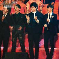 「四大」男歌手未能趕及下月舉行的《勁歌》頒獎禮中攞獎。