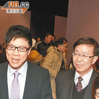 陳志雲（左）被追問崔建邦的近況時坦言未有最新消息。