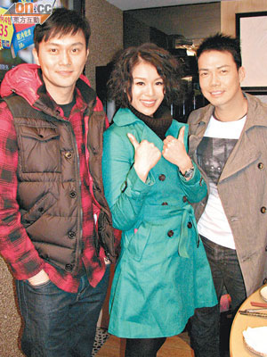 張智霖（左）、胡杏兒與謝天華希望《魚》劇開拍續集。