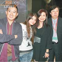 杜汶澤（左起）與導演麥曦茵、樂易玲、吳雨出席記者會。